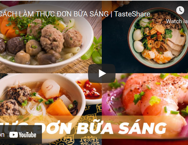 Cách làm thực đơn buổi sáng.